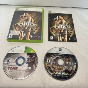 Lara Croft: Tomb Raider Anniversary (Microsoft Xbox 360, 2007) CIB Tested Rare